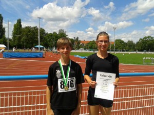 Landesmeister Louis Endler / 4. Platz Kugel Marie-Christin Voigt